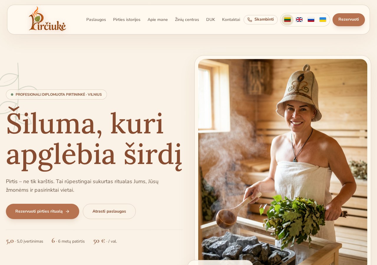 Pirčiukė — Sauna rituals